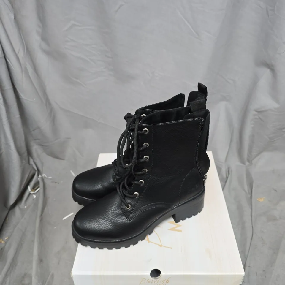 BLOWFISH MALIBU LEITH BOOTS – BLACK TUMBLEWEED, UK 6 (EU 39)