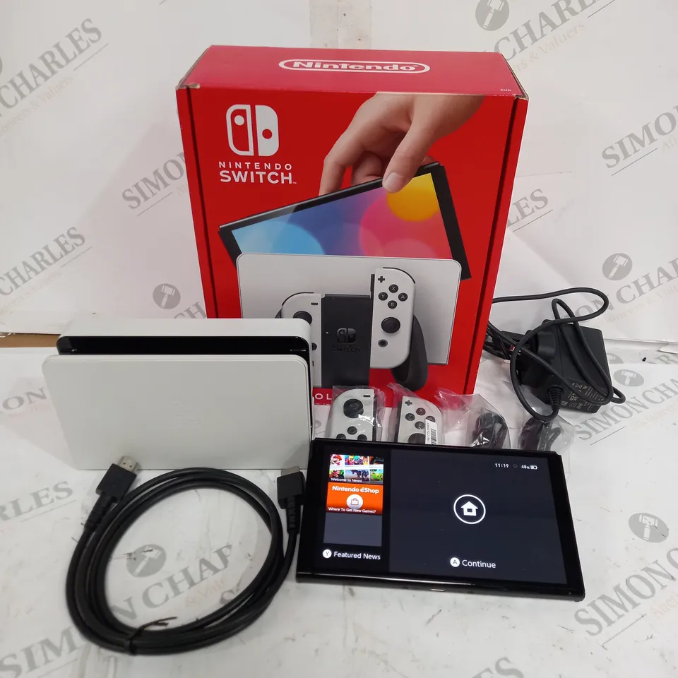 NINTENDO SWITCH CONSOLE IN WHITE