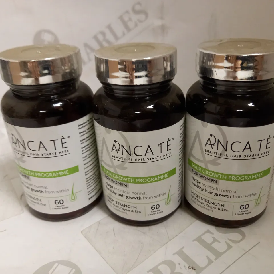 LOT OF 3 X 60 ANCA TE HAIR GROWTH PROGRAMME FOR WOMEN