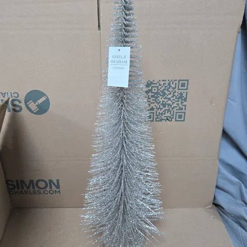 4  GISELA GRAHAM SNOWY GLITTER BRISTLE TREES