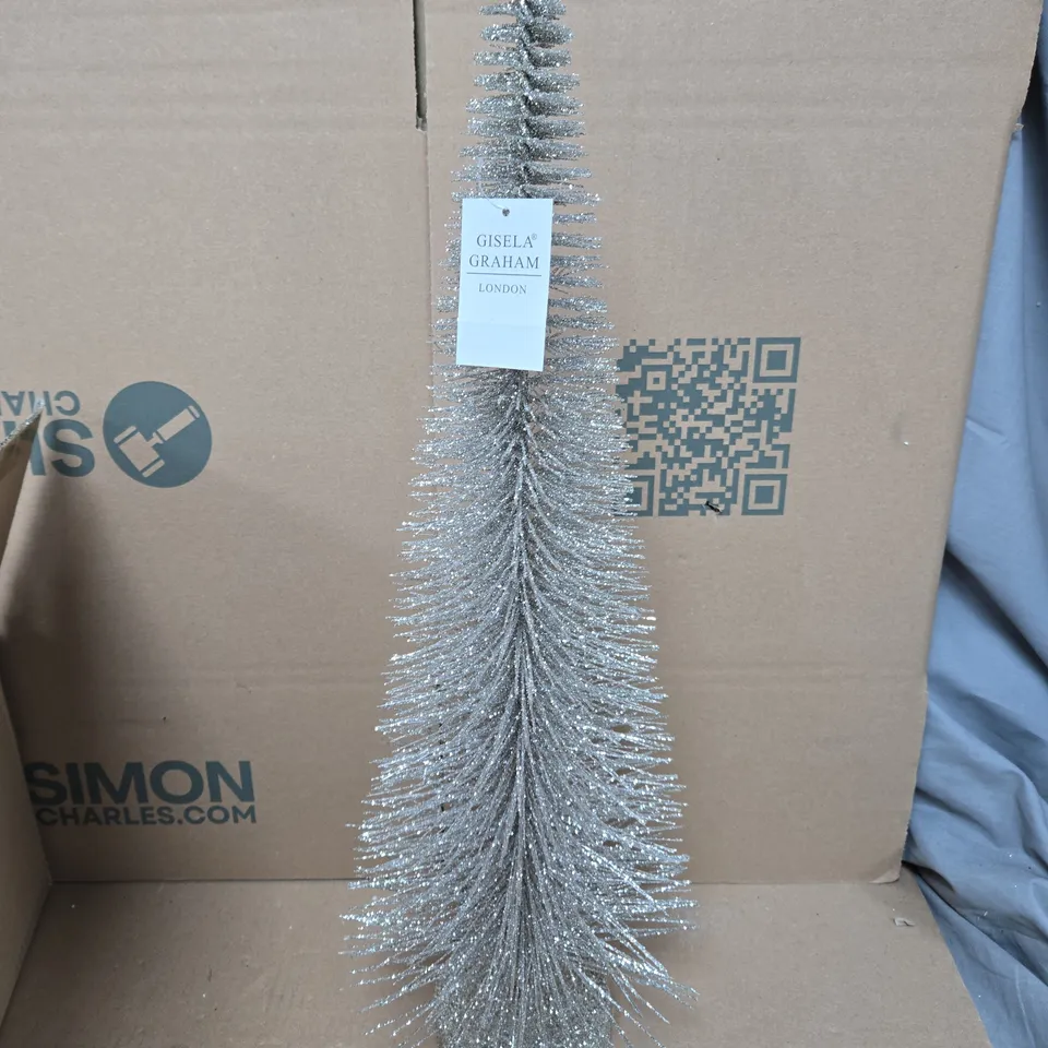 4  GISELA GRAHAM SNOWY GLITTER BRISTLE TREES