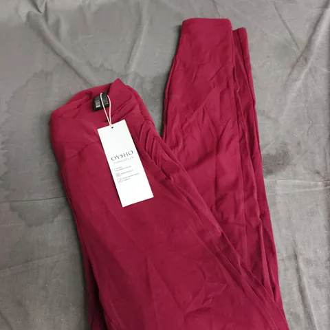 OYSHO BURGUNDY LEGGINGS SIZE M