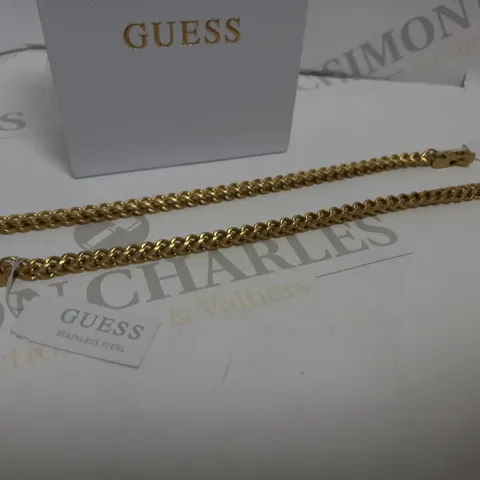 LOT OF 2 GUESS MY CHAINS CURB MEN'S BRACELETS