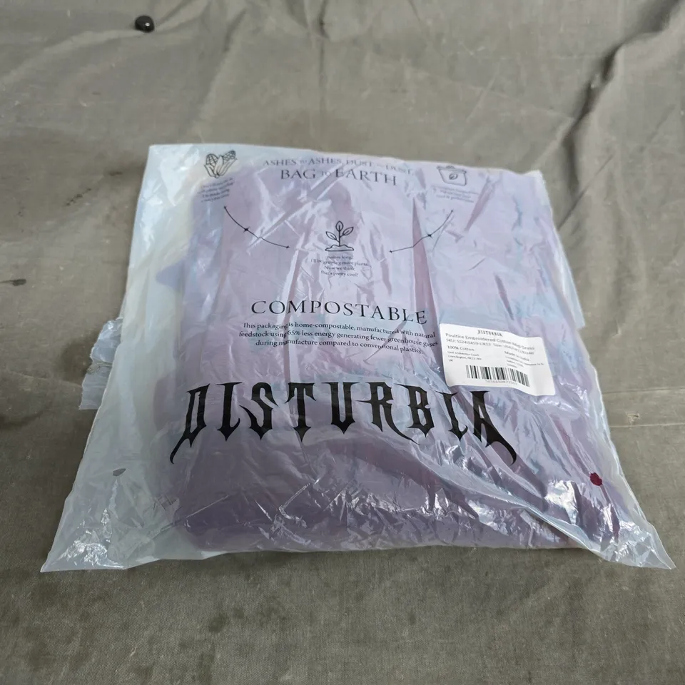 BAGGED DISTURBIA EMBROIDERED COTTON MIDI DRESS -  SIZE 12