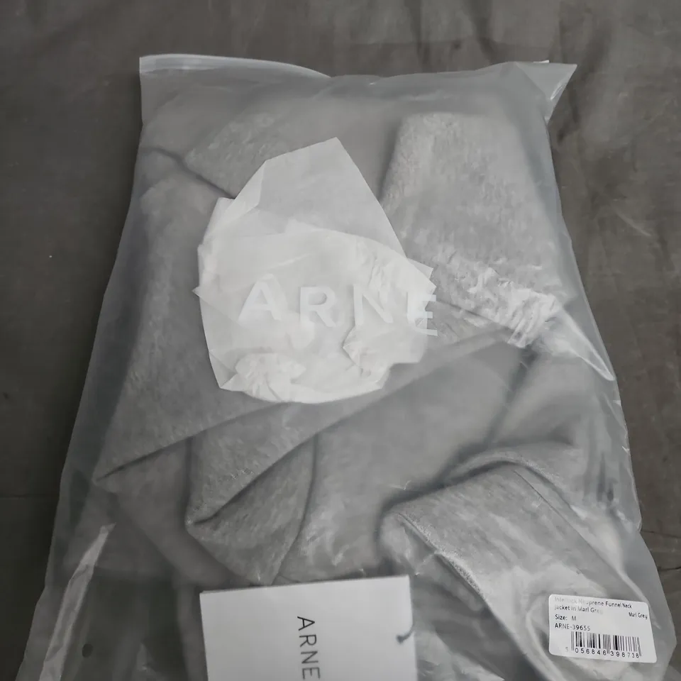 ARNE INTERLOCK FUNNEL NECK JACKET - SIZE M