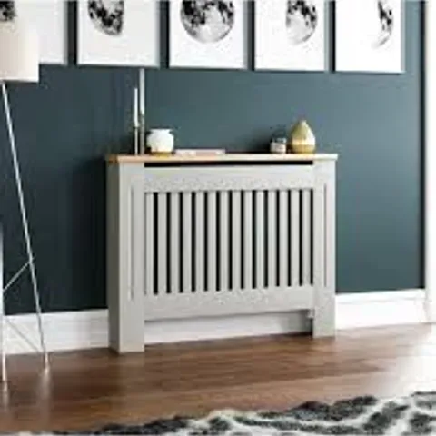 BOXED VIDA ARLINGTON RADIATOR COVER LARGE - GREY/OAK