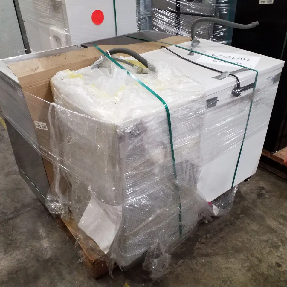 PALLET OF APPROXIMATELY 4 UNPROCESSED RAW RETURN WHITE GOODS TO INCLUDE;