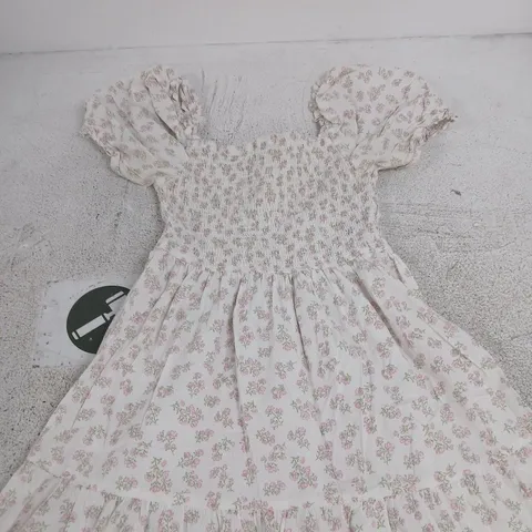 NEON ROSE FLORAL DRESS - PINK, SIZE M 