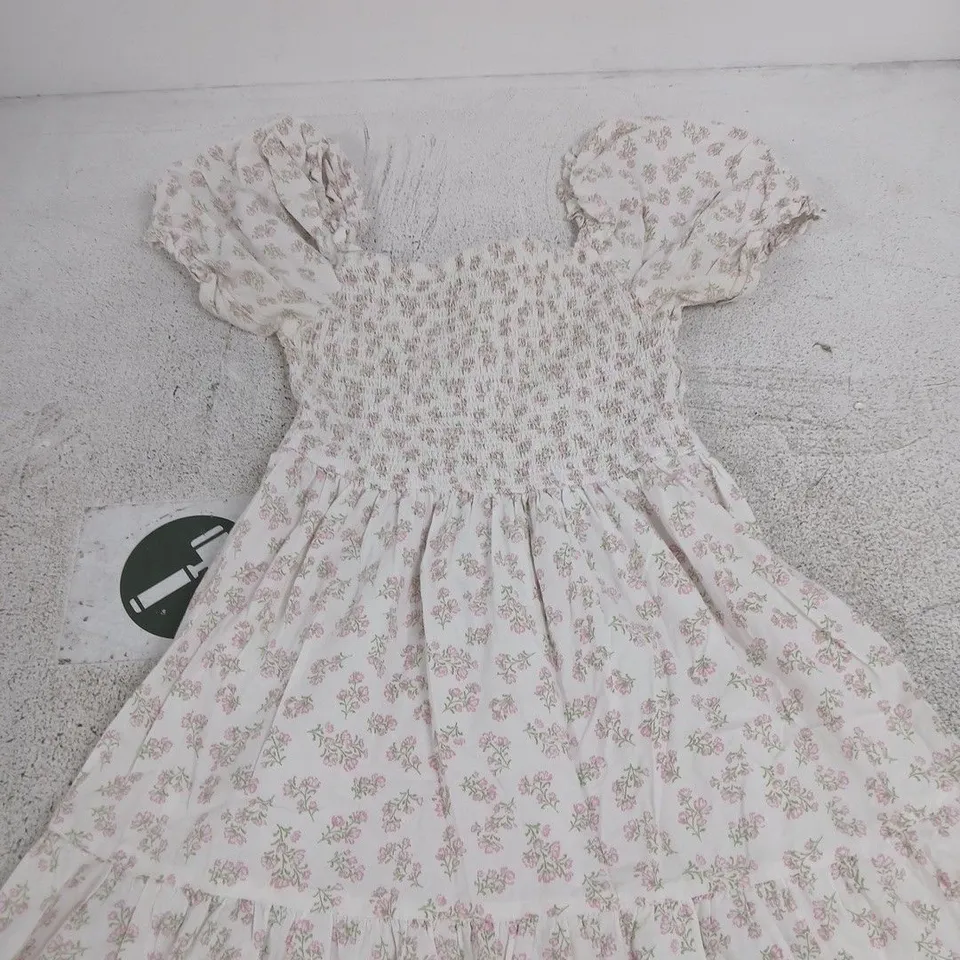 NEON ROSE FLORAL DRESS - PINK, SIZE M