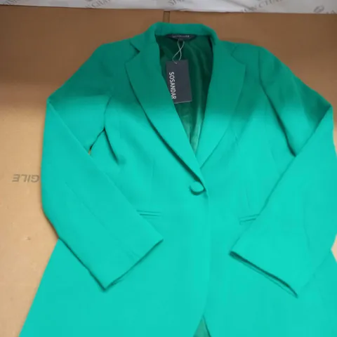 SOSANDAR JADE GREEN RELAXED FIT BLAZER SIZE UNSPECIFIED