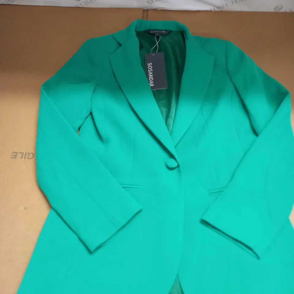 SOSANDAR JADE GREEN RELAXED FIT BLAZER SIZE UNSPECIFIED