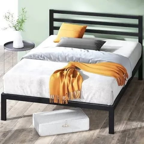 BOXED ZINUS MIA SINGLE BLACK METAL BED FRAME