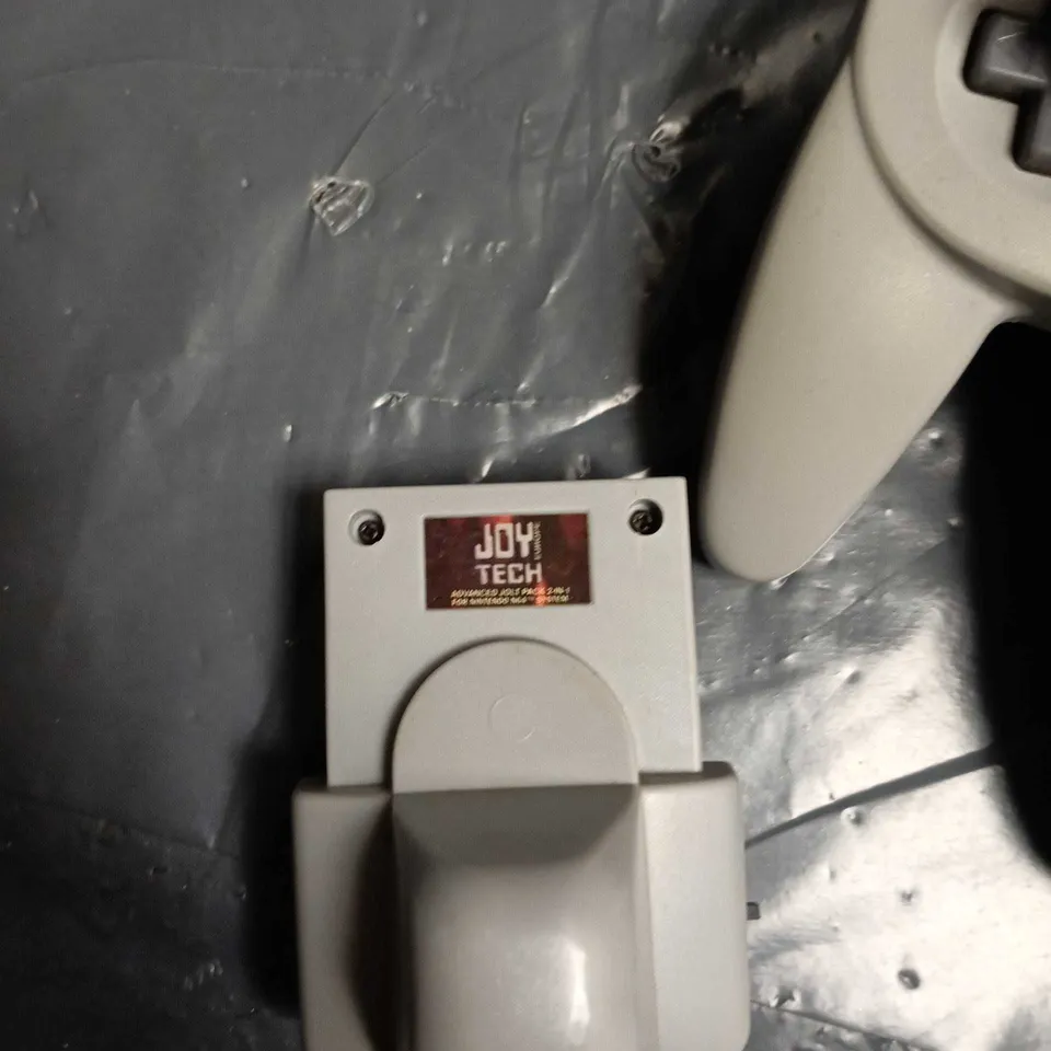 NINTENDO 64 CONTROLLER (GREY) WITH JOYTECH ACCESSORY