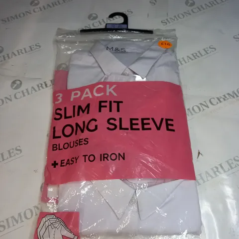 3 PACK OF SLIM FIT LONG SLEEVE SIZE 13-14 YEARS