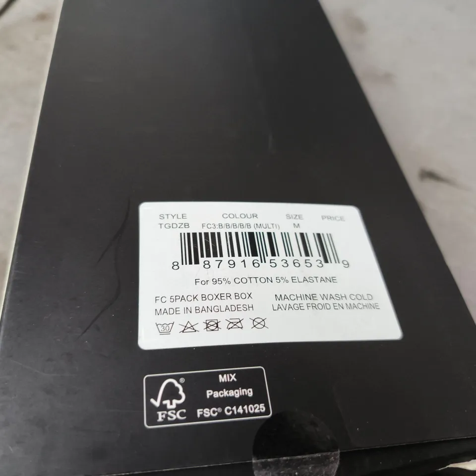 FRENCH CONNECTION 5-PACK BOXERS – MULTI-COLOUR – UK SIZE M