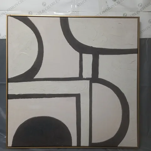 ABSTRACT SHAPES FRAMED PRINTED CANVAS 