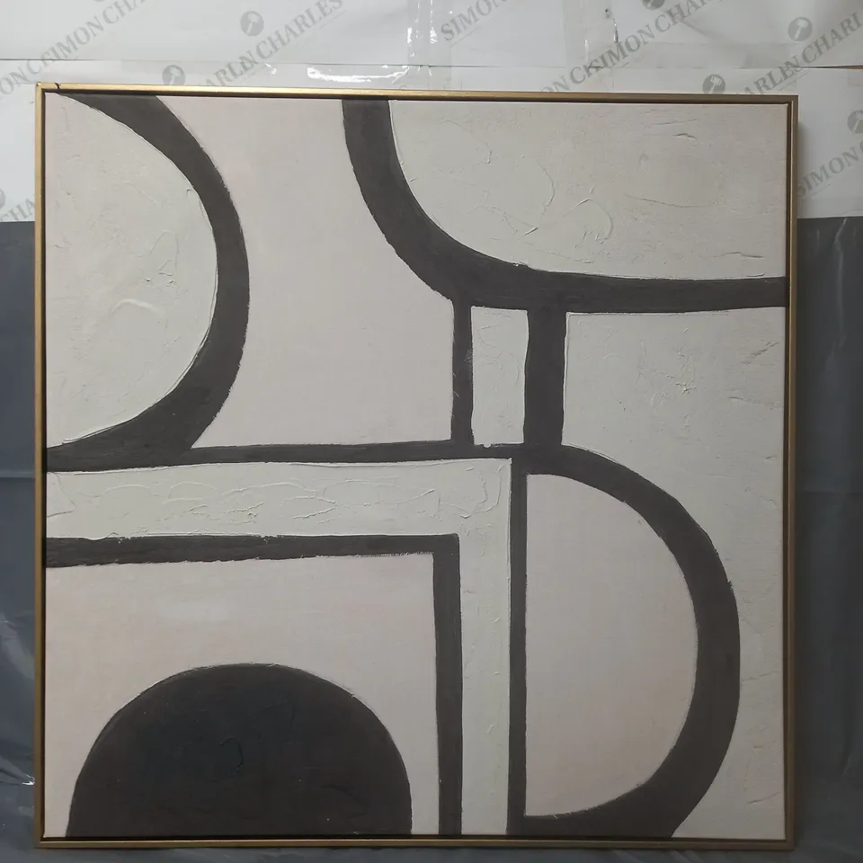 ABSTRACT SHAPES FRAMED PRINTED CANVAS  RRP £40