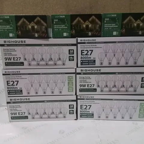 LARGE BOX CONTAINING VARIOUS ASSORTED LIGHT BULBS ECT.
