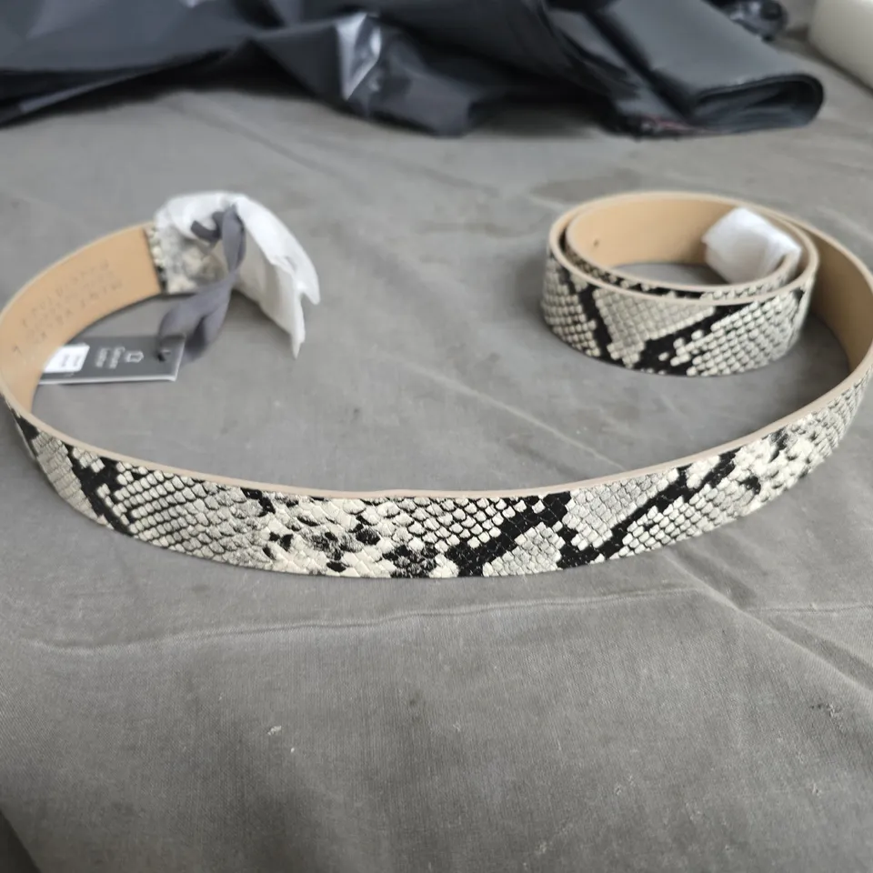 MINT VELVET BELT – GENUINE LEATHER SNAKE PRINT, SIZE L