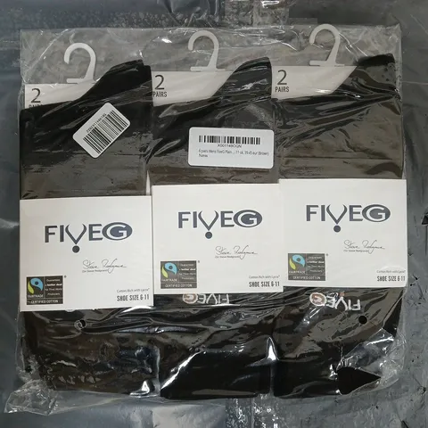 BOX OF APPROXIMATELY 20 PACKS OF FIVE G MEN'S SOCKS IN BLACK - COLLECTION ONLY