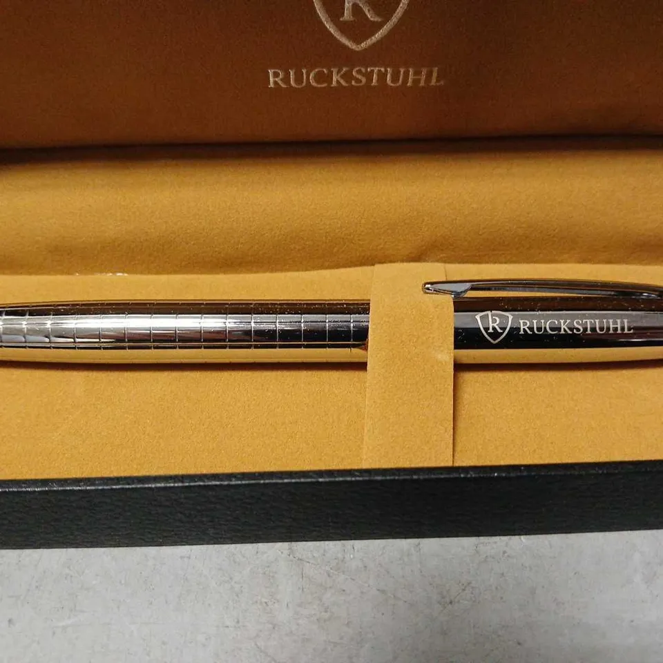 RUCKSTUHL STAINLESS STEEL LUXURY PEN IN GIFT BOX