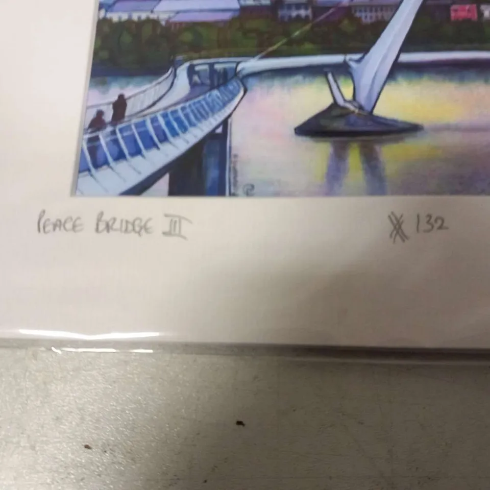 TWO SIGNED AND MOUNTED PAUL CAVANAGH PRINTS TO INCLUDE; WATERLOO STREET AND PEACE BRIDGE III