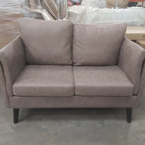 QUALITY DESIGNER UPHOLSTERED LOVESEAT - BROWN