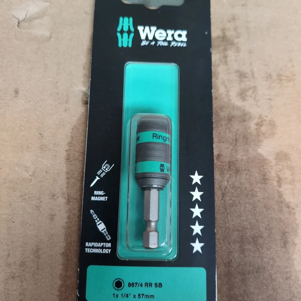 WERA RING MAGNET RAPIDAPTOR BIT HOLDER – 1/4" DRIVE, 57MM