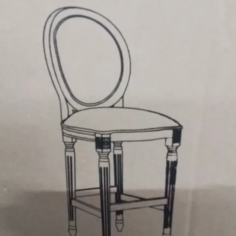 BRAND NEW HOMESDIRECT365 WOODEN SHABBY CHIC BAR STOOL