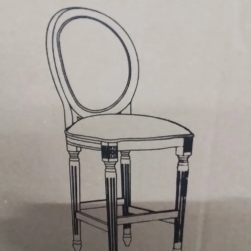 BRAND NEW HOMESDIRECT365 WOODEN SHABBY CHIC BAR STOOL