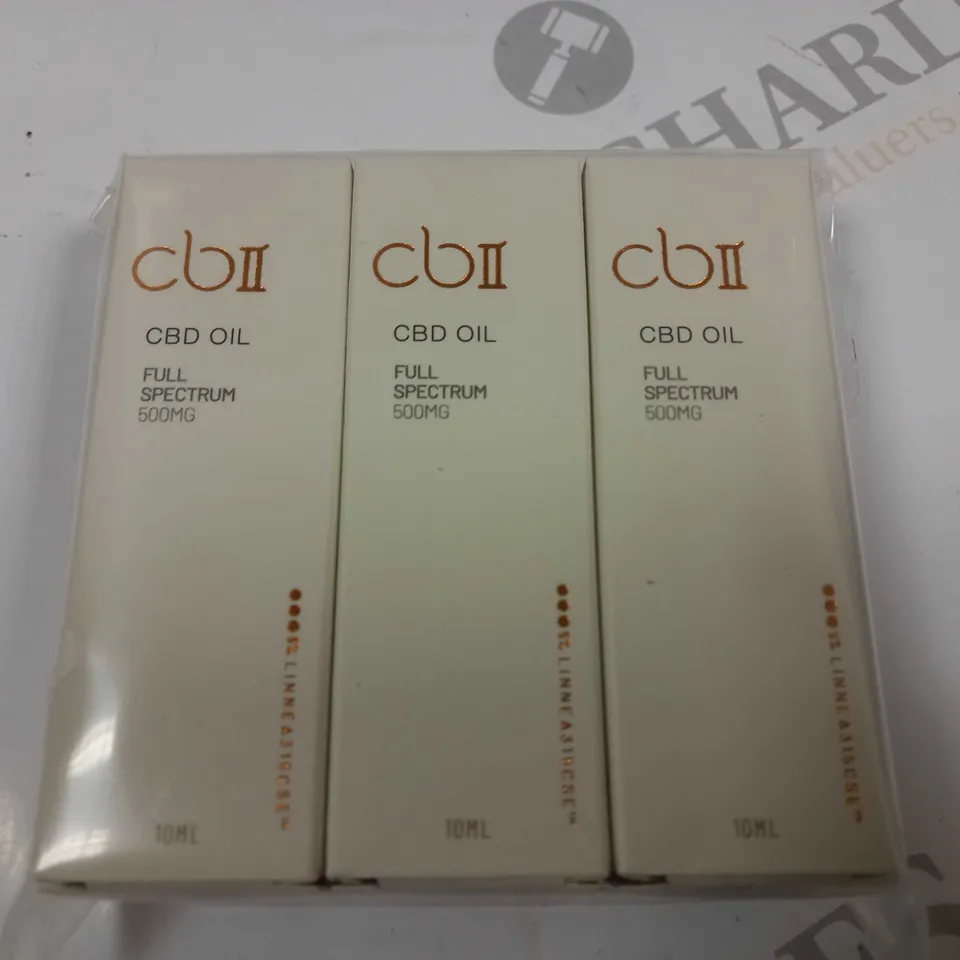 LOT OF 3 CBII FULL SPECTRUM 500MG OILS
