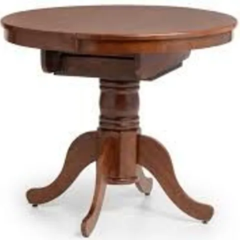 BOXED CANTERBURY ROUND TO OVAL EXTENDING TABLE - MAHOGANY EFFECT (1 BOX)