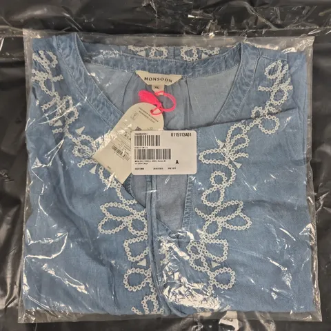 SEALED MONSOON DRESS IN DENIM BLUE SIZE XL