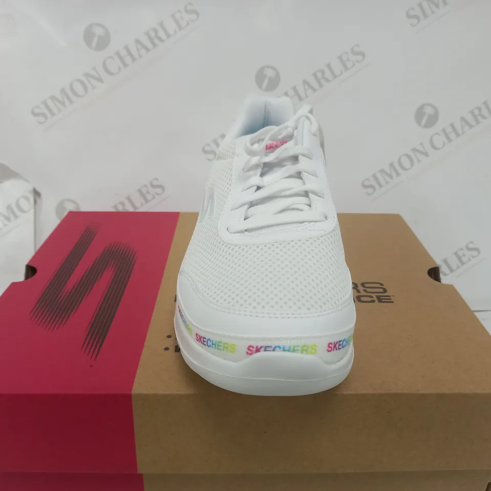 SKETCHERS GO WALK TRAINERS WHITE SIZE 6