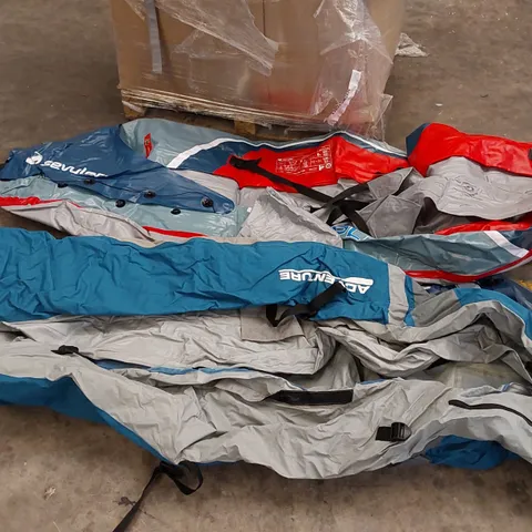 PALLET OF ASSORTED INFLATABLE KAYAKS AND PADDLE BOARDS, INCLUDING THE FOLLOWING BRANDS: SEVYLOR, HYDRO-FORCE