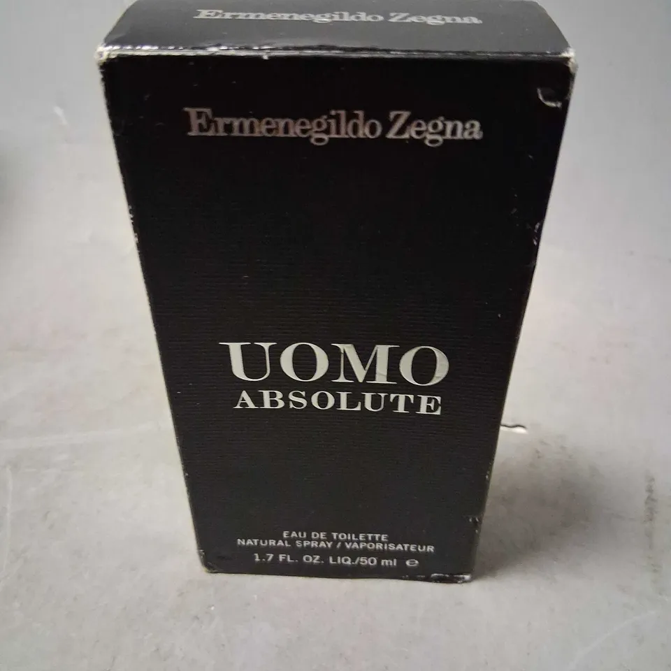 BOXED ERMENEGILDO ZEGNA UOMO ABSOLUTE EAU DE TOILETTE 50ML