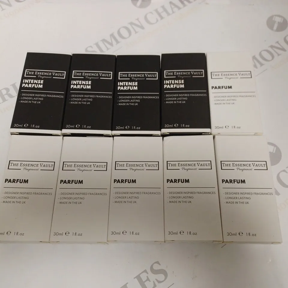 LOT OF 10 ASSORTED THE ESSENCE VAULT 30ML FRAGRENCES