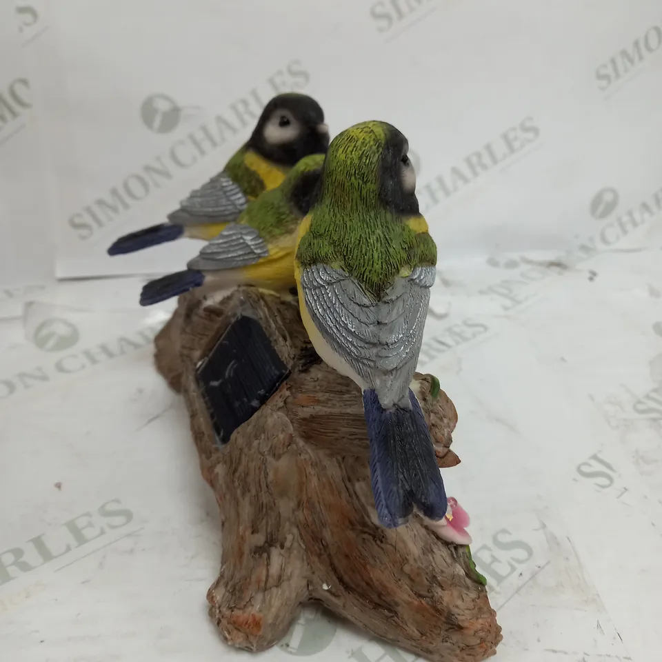 BOXED WELCOME SIGN WITH 3 BIRDS AND FLOWERS 