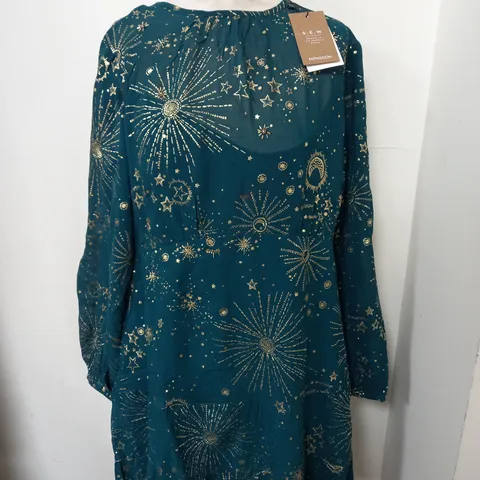 MONSOON TEAL OCCASSIONAL DRESS SIZE L