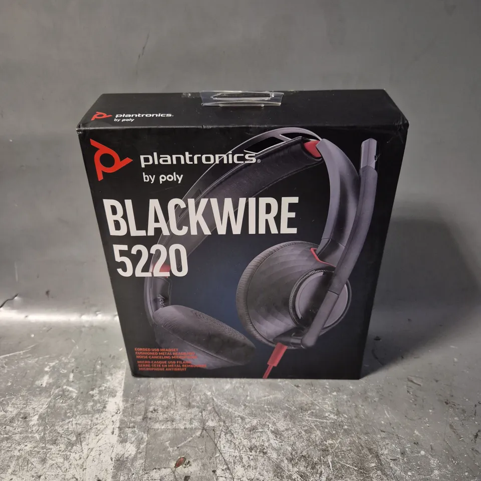 BOXED PLANTRONICS BLACKWIRE 5220 CORDED USB HEADSET 