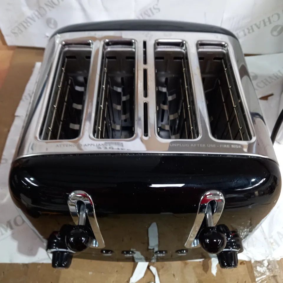 DUALIT 46205 4 SLOT LITE TOASTER IN BLACK FINISH