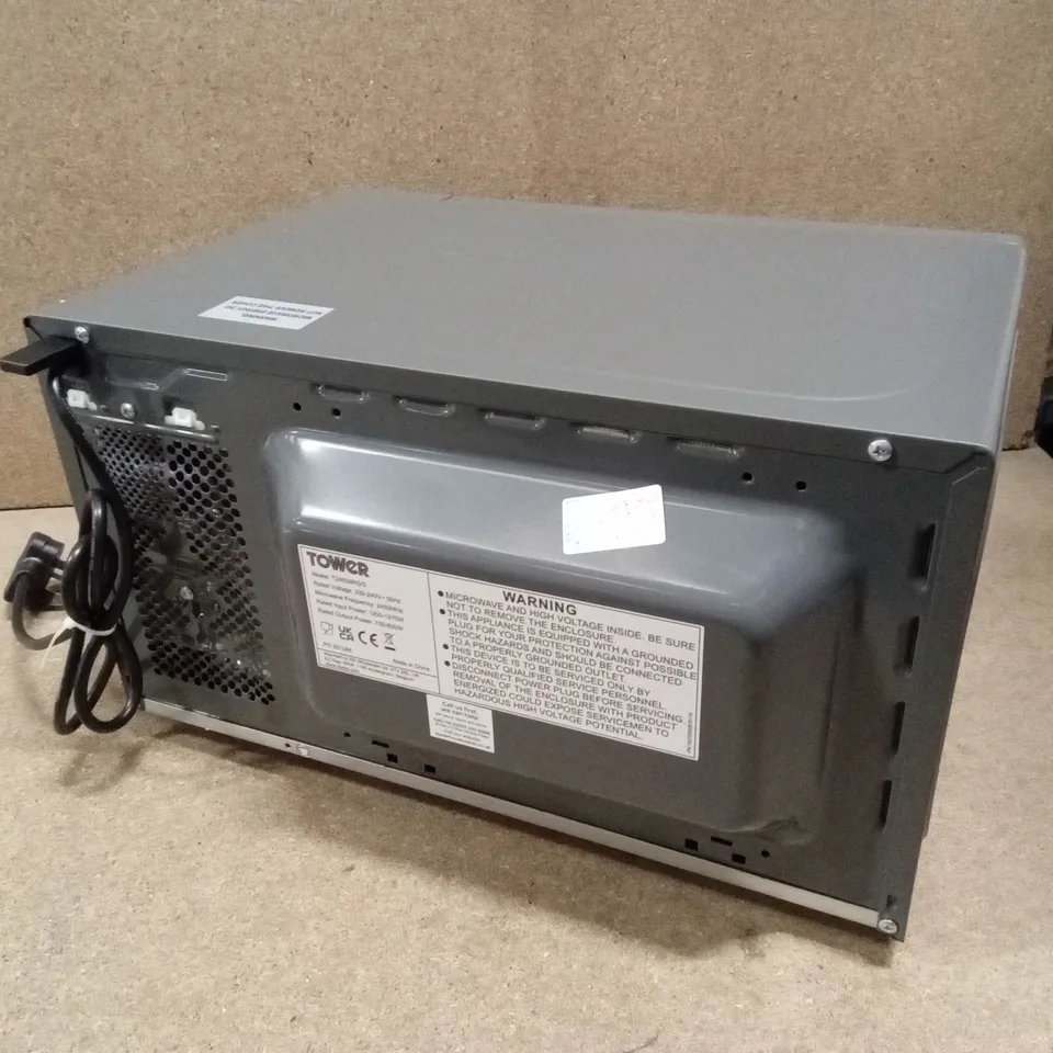 BOXED TOWER CAVALETTO T24038RGG 20 LITRE 26cm HIGH, FREESTANDING SMALL STANDARD MICROWAVE OVEN - GREY