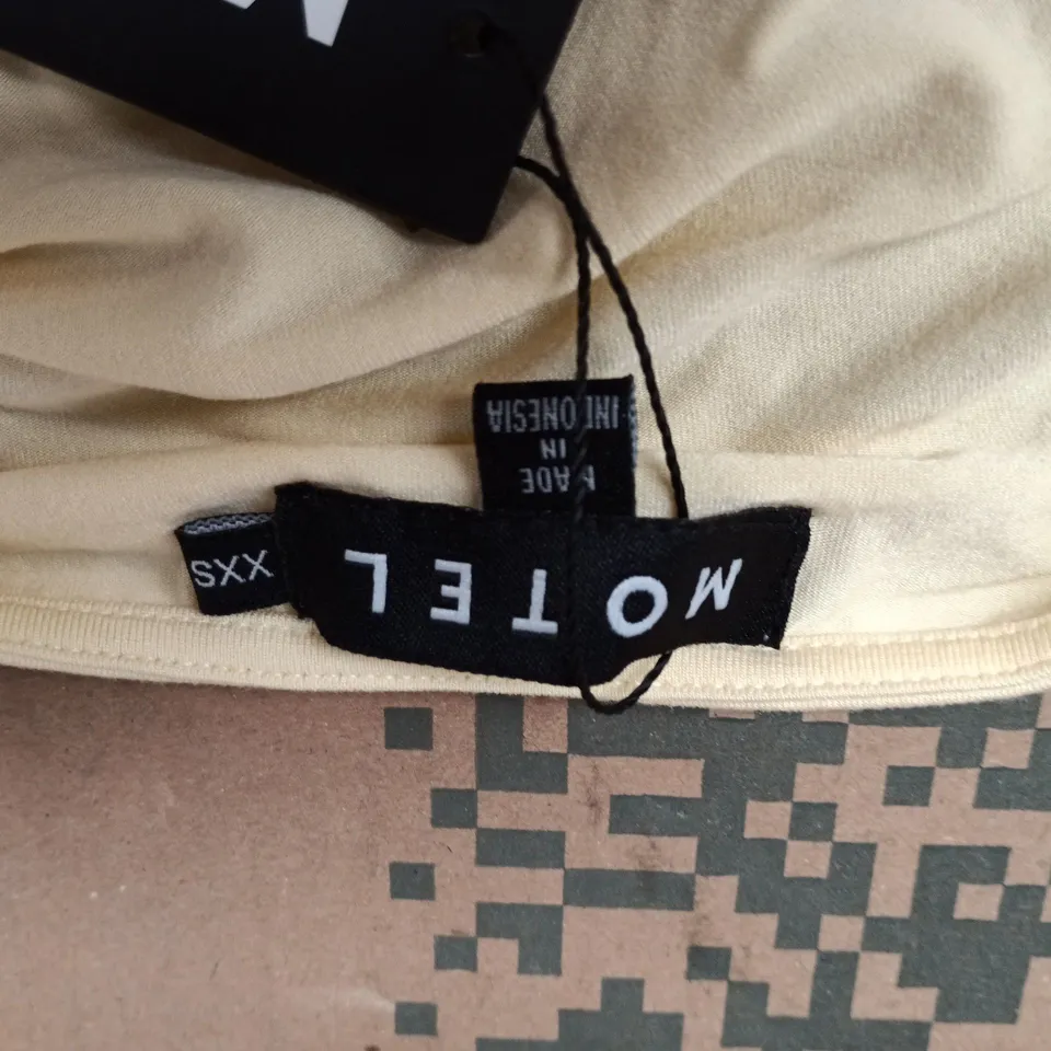 MOTEL LEMON COWL-TOP WITH BEAD TIE – LONG SLEEVE, UK 6 (XS)