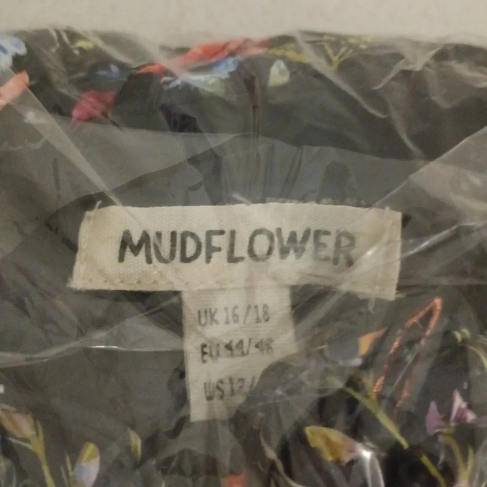 MUDFLOWER UK 16/18 FLORAL PRINT ZIP-FRONT JACKET – WOMEN'S