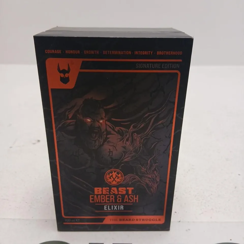 BOXED BEAST EMBER AND ASH ELIXIR THE BEARD STRUGGLE 100ML