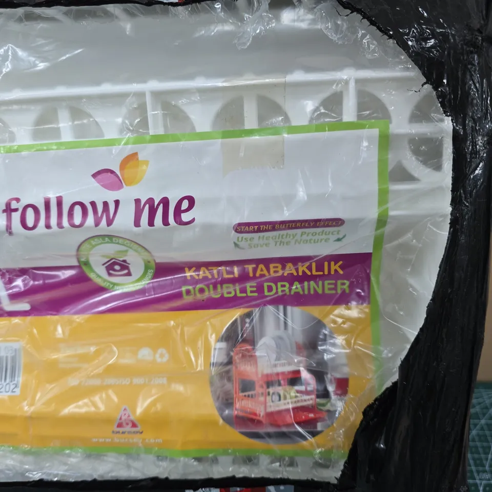 FOLLOW ME KATLI TABAKLIK DOUBLE DRAINER - PLASTIC DISH RACK 