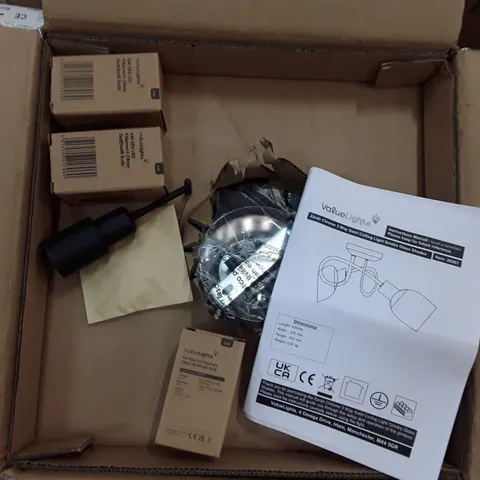 BOXED AYSU GLASS SEMI FLUSH MOUNT 