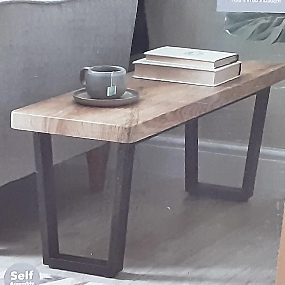 BOXED FREDDIE LONG SIDE TABLE IN RUSTIC , H38 X W80 X D30CM 