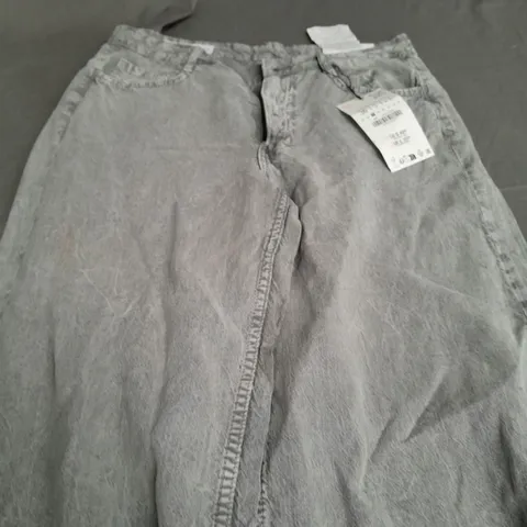 ZARA WIDE LEG LIGHT GREY PANTS - EUR 36