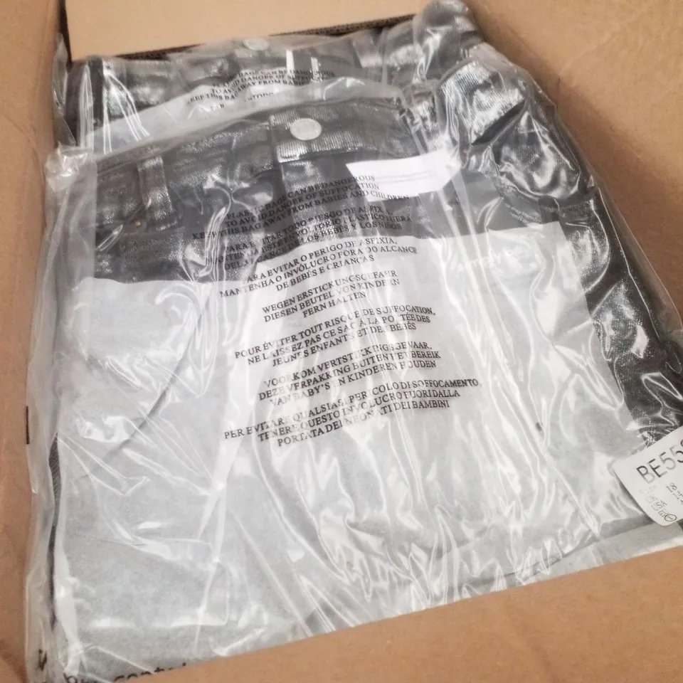 BOX CONTAINING APPROXIMATELY 16 BRAND NEW SIMPLY BE DENIM SHINY A LINE MAXI SKIRTS - SIZE 18